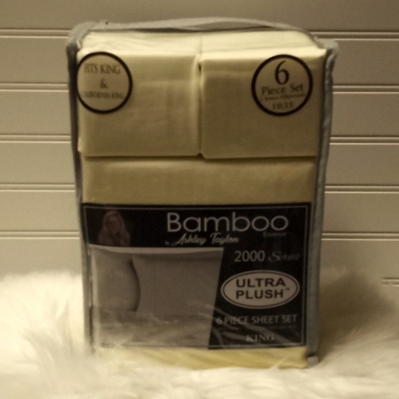 Bamboo Essence King Size Cream- 6 Piece Sheet Set - Picture 10 of 10